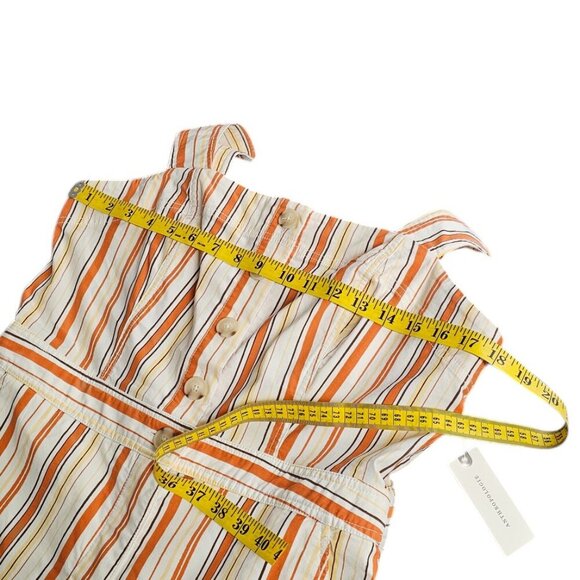 Anthropologie Maeve The Portside Button Front Sleeveless Striped Jumpsuit, 14 - Picture 2 of 11